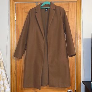 Zara Lapel Coat Mid-Camel